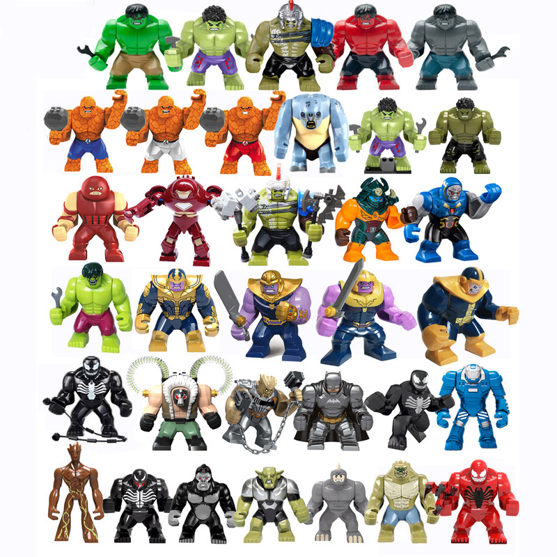 兼容乐高0314铁芒果致命守护者182毒液0313反浩克大人仔积木玩具