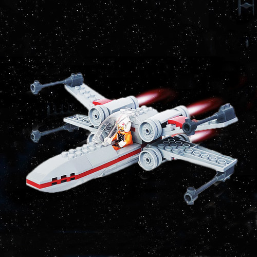 星战X翼战斗机含飞行员人仔积木