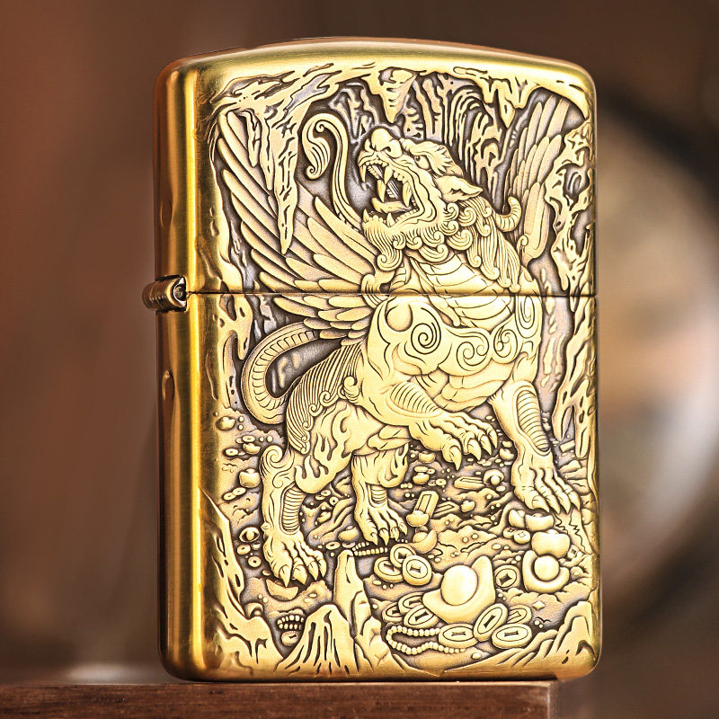 盔甲防风zippo貔貅男士送礼