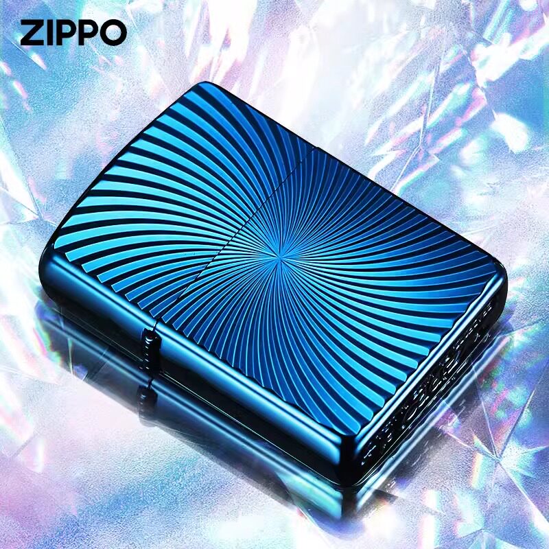 原装日版zippo煤油打火机镀钛旋涡送男友礼物防风定制防风