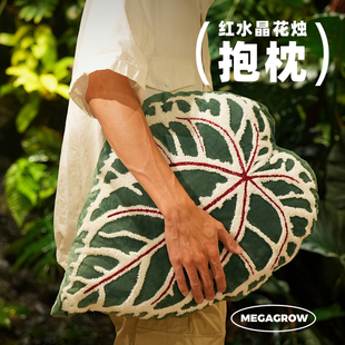 生野造物X超级茂盛水晶花烛抱枕叶子靠枕毛绒植物周边原创热植