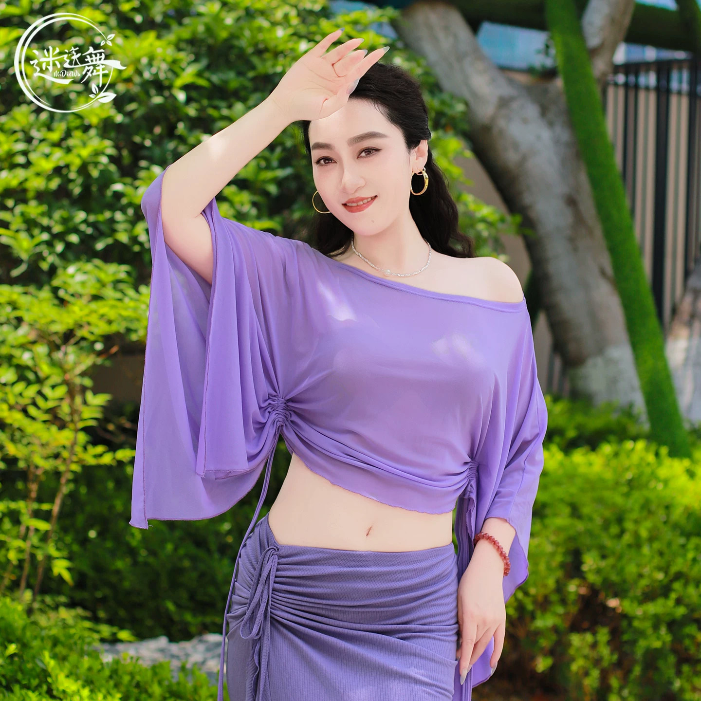 迷迭舞新款肚皮舞上衣原创夏飘逸肚皮舞上装