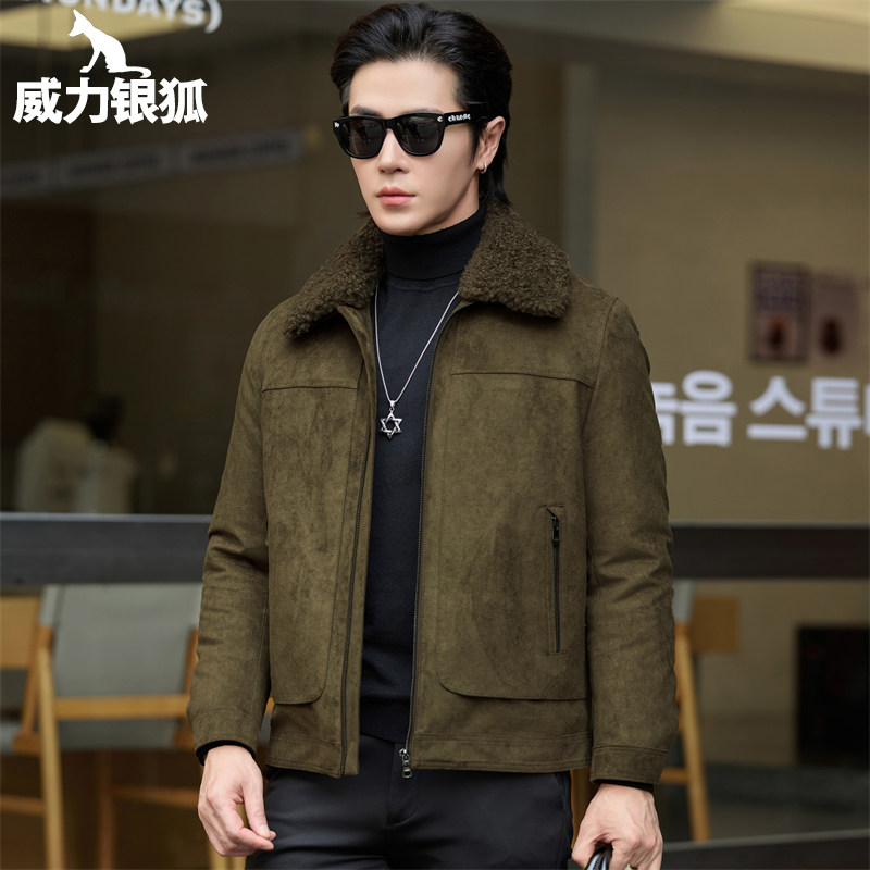 冬季男装皮草派克服海宁水貂内胆时尚年轻款皮草夹克可拆卸貂皮毛