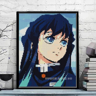 鬼灭之刃时透无一郎钻石画diy手工成人点钻十字绣砖石Demonslayer
