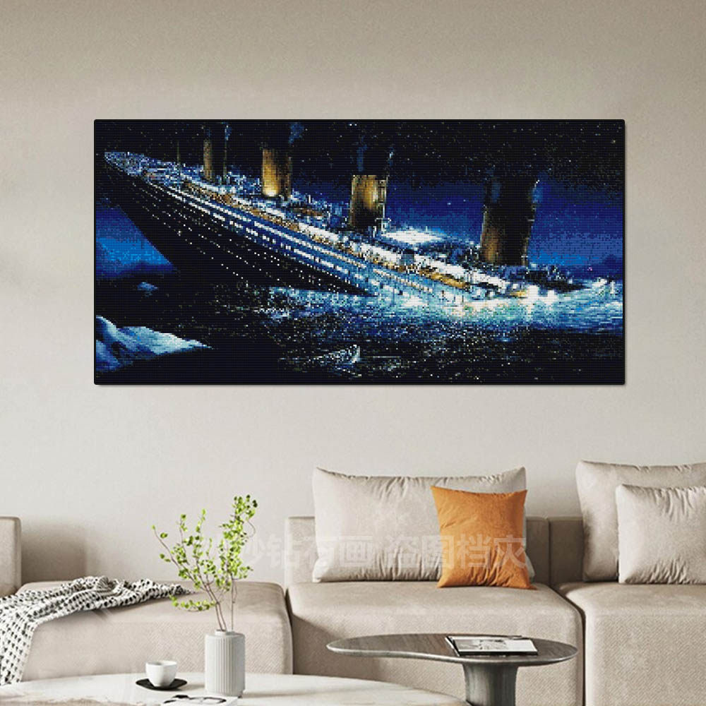 TITANIC泰坦尼克号钻石画客厅装饰墙画成人DIY手工贴马赛克十字绣