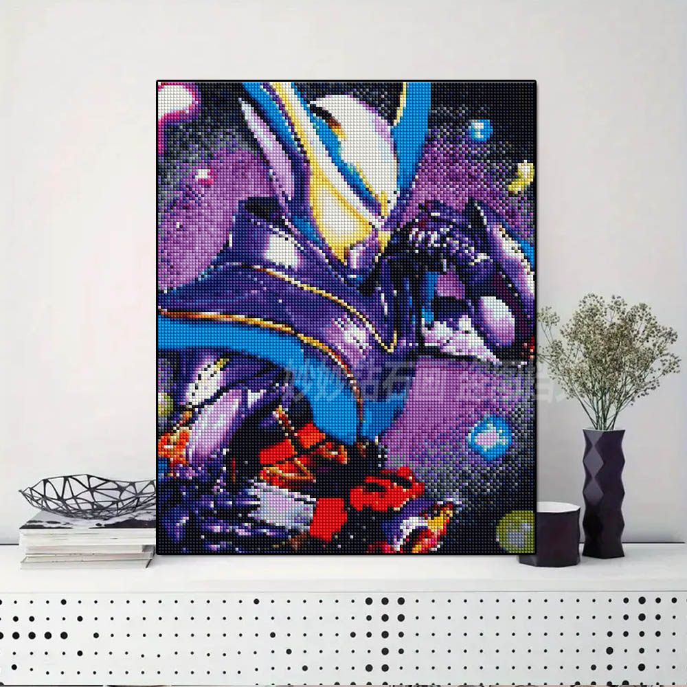加布假面骑士钻石画儿童房床头画男孩小学生手工砖石绣点钻十字绣