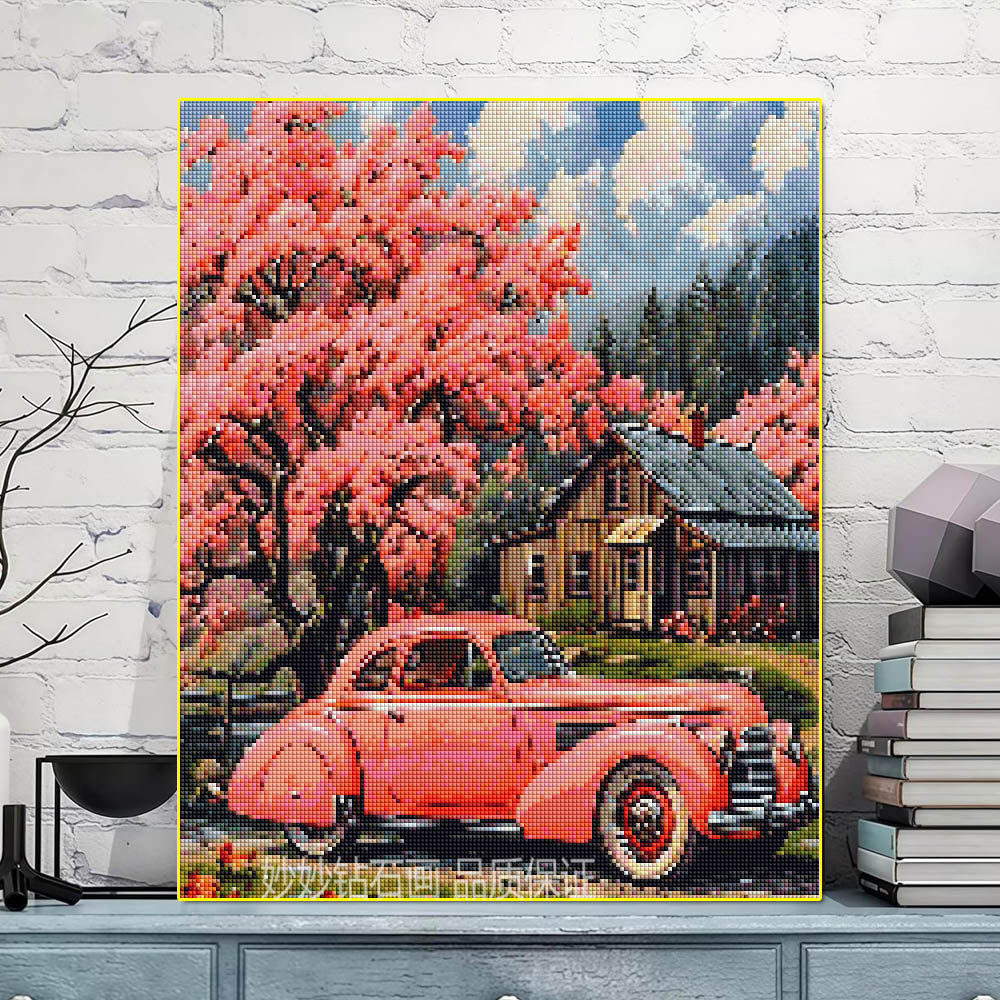 2026新款治愈小屋樱花风景点钻石画年轻人成人手工5diy砖石十字绣,居家布艺,钻石绣,淘宝优惠券,粉丝福利购,淘宝优惠卷