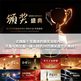 【动态PPT】公司企业颁奖典礼荣誉荣耀晚会年会年度盛大典PPT模板