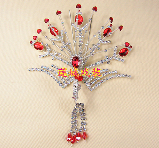 戏曲戏剧头面/京剧越剧头饰/老旦小正凤水钻中凤五彩木钻水钻头饰