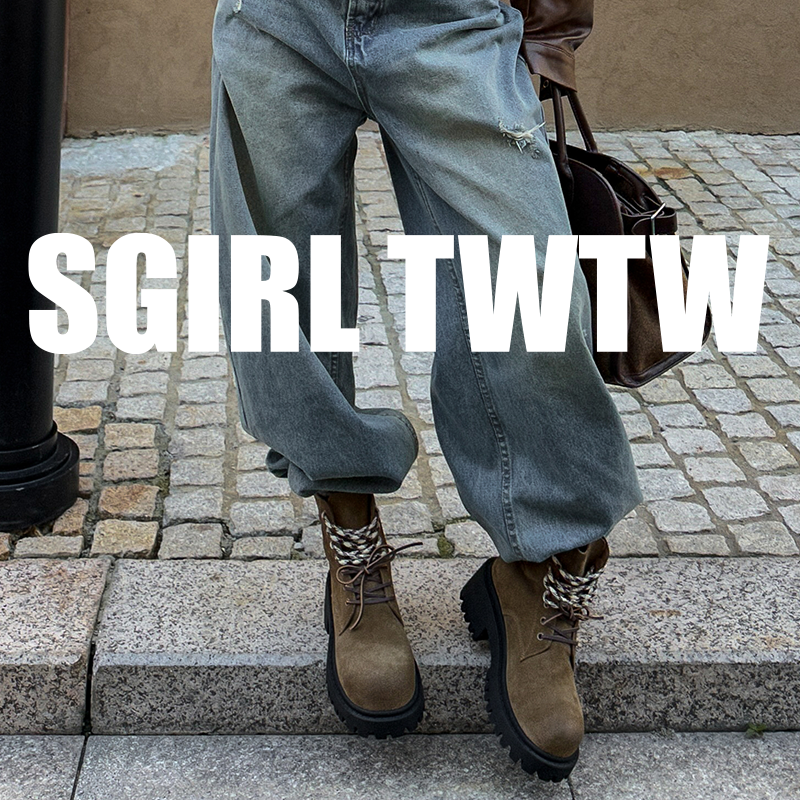 VV-52 SGIRL TWTW新款秋季马丁靴磨砂皮休闲百搭增高女鞋