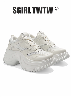 J535-2 SGIRL TWTW 厚底老爹鞋女新款小个子增高透气休闲运动鞋