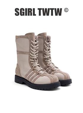 C760-5 SGIRLT WTW复古中筒马丁靴女鞋新款拳击鞋系带时尚百搭靴