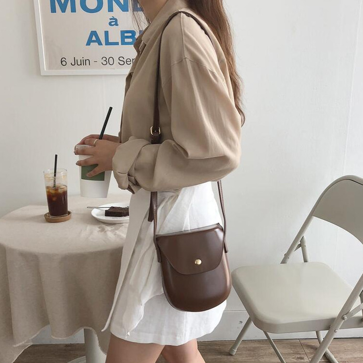 the republic of korea East new pattern chic Retro Saddle bag Mini Diagonal Small bag Versatile Simplicity ins Shoulder handbagsin the Leather/Lady bags/Men's bag, Ms. bags  category - from Buy2taobao.com to provide professional Taobao agent buy service