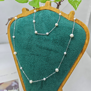 折扣款S925纯银满天星天然淡水珍珠项链