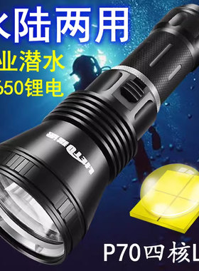 猎途四核专业潜水手电筒