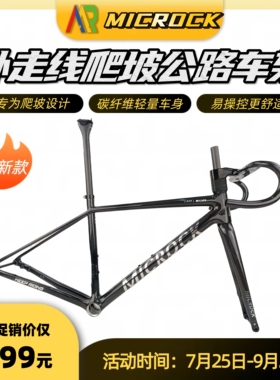 MICROCK小石超轻超高模量碳纤维T1000外走线爬坡公路车架仅仅800g