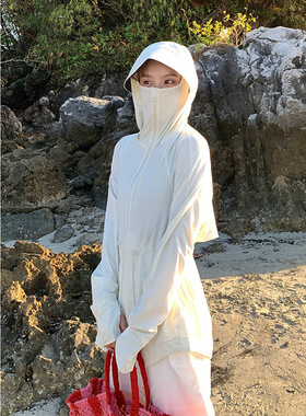 户外收腰显瘦防晒衣女夏季黑胶帽檐凉感透气薄款防紫外线防晒服