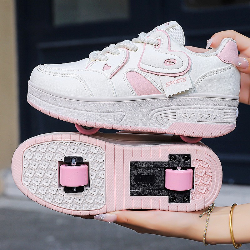 女童暴走鞋2025新款双轮可收缩儿童运动鞋小学生中大童隐形轮滑鞋,运动/瑜伽/健身/球迷用品,暴走鞋,淘宝优惠券,粉丝福利购,淘宝优惠卷