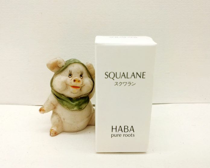 包邮日本专柜haba无添加鲨烷精纯美容油亮肤滋养保湿白瓶白油15ml