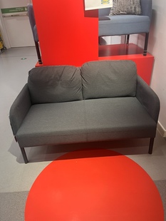 宜家IKEA鲁斯达双人沙发简约布艺小户型客厅会客沙发酒店沙发