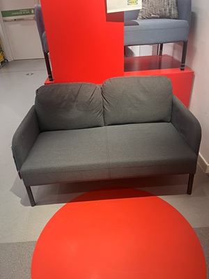 宜家IKEA鲁斯达双人沙发简约布艺小户型客厅会客沙发酒店沙发