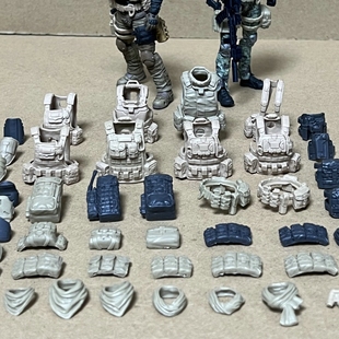 适配掠夺者/暗源/特种1/18兵人战术腿套护臂护腿护膝夜视仪配件