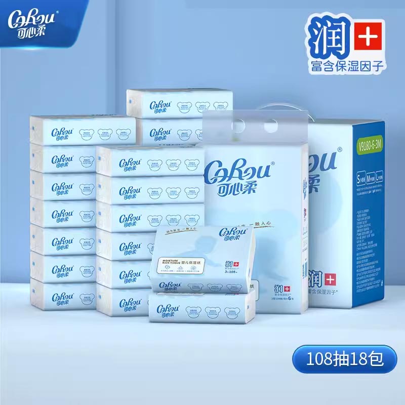 可心柔婴儿柔纸巾108抽/包