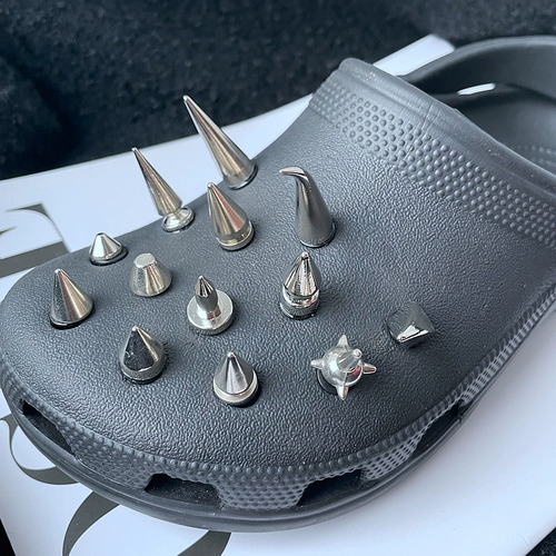 Аксессуар, металлическая цепь, пуля, серебряная пряжка для обуви, в стиле панк, DIY