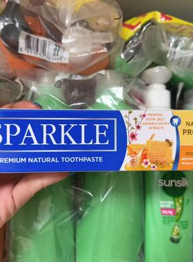 新品 泰国本土SPARKLE蜂胶清新亮白牙膏清火清新口气100克