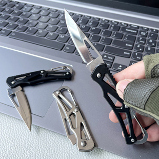 全钢小刀旅行水果刀不锈钢折叠小刀迷你随身便携钥匙扣拆快递小刀