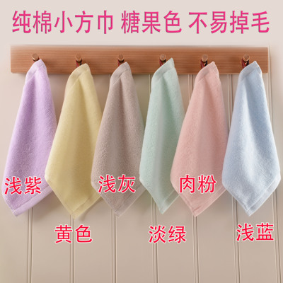 纯棉方巾洗脸小毛巾素带挂绳定