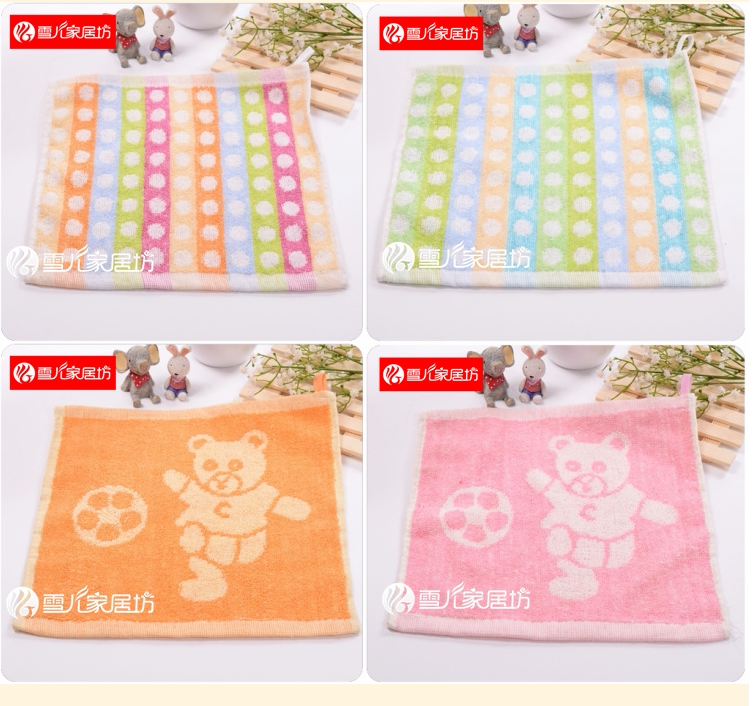 卡通小毛巾儿童小方巾纯棉方巾口水巾幼儿园擦手挂巾洗碗抹布满20