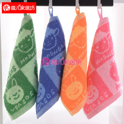 纯棉幼儿园可挂绳20x20cm小毛巾