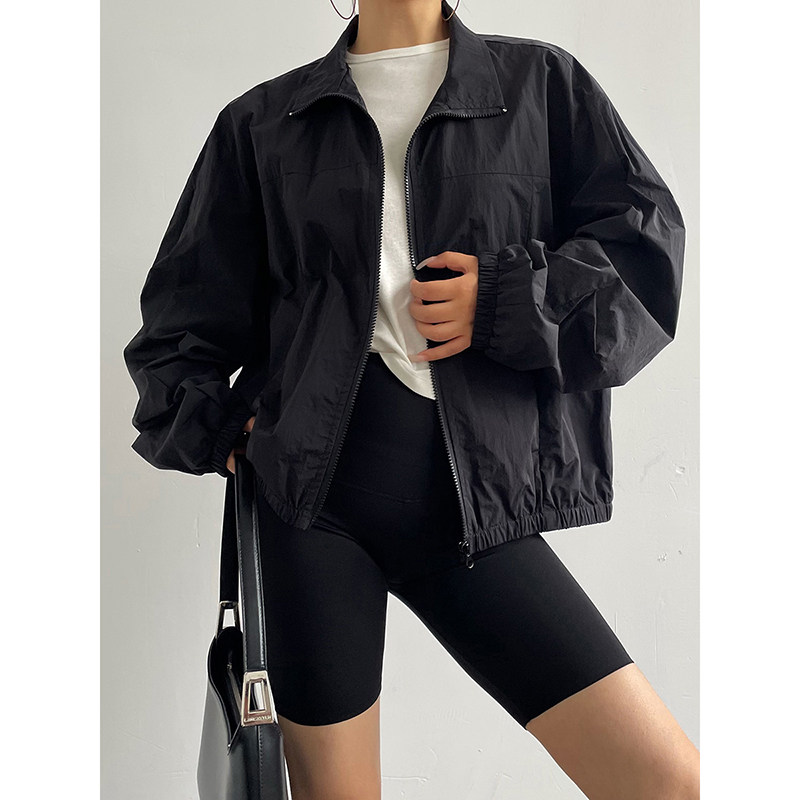 Acupstudio江右上 运动风软壳纯色防晒衣春夏轻薄宽松显瘦外套