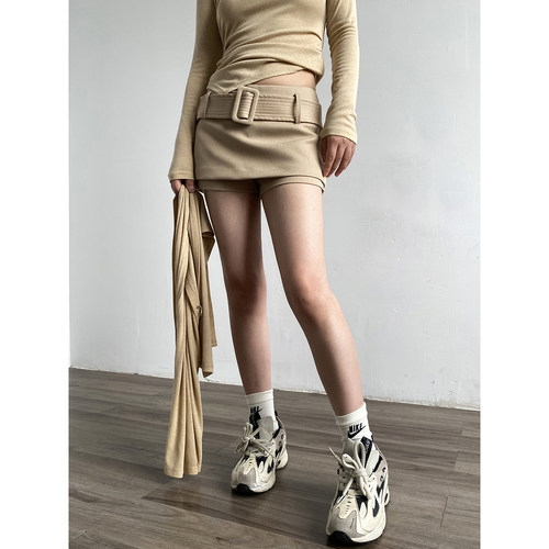 Acupstudio江右上 08.24新品  方扣腰带百搭短裤