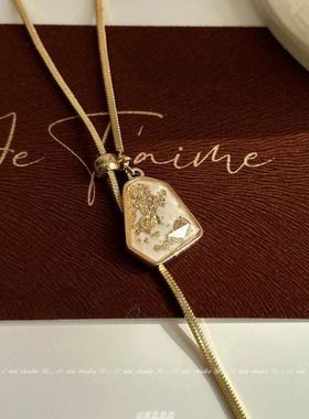 设计感不规则几何项链叠戴轻奢可调节毛衣链秋冬配饰颈链锁骨链女