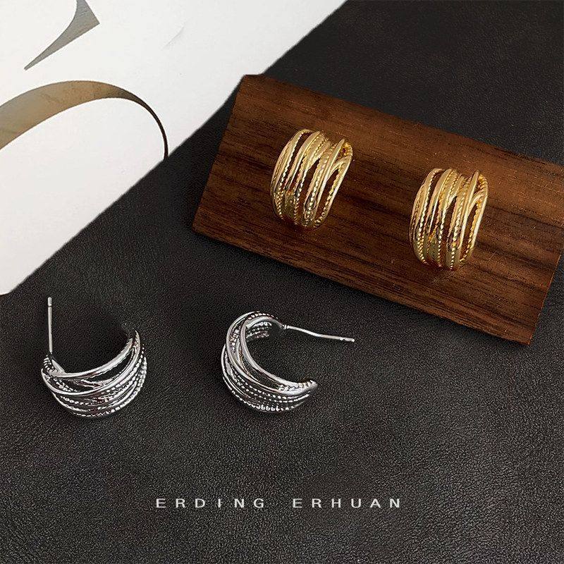 这款很好卖！铜光面电镀14K线条几何高级感简约百搭耳饰工厂耳环,饰品/流行首饰/时尚饰品新,耳环,淘宝优惠券,粉丝福利购,淘宝优惠卷