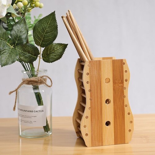 家用多功能竹制筷笼筷子筒盒沥水筷子架厨房竹木筷置物架