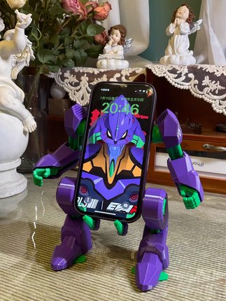 机甲风手机支架机甲无线充电手机支架 magsafe支架 eva高达支架