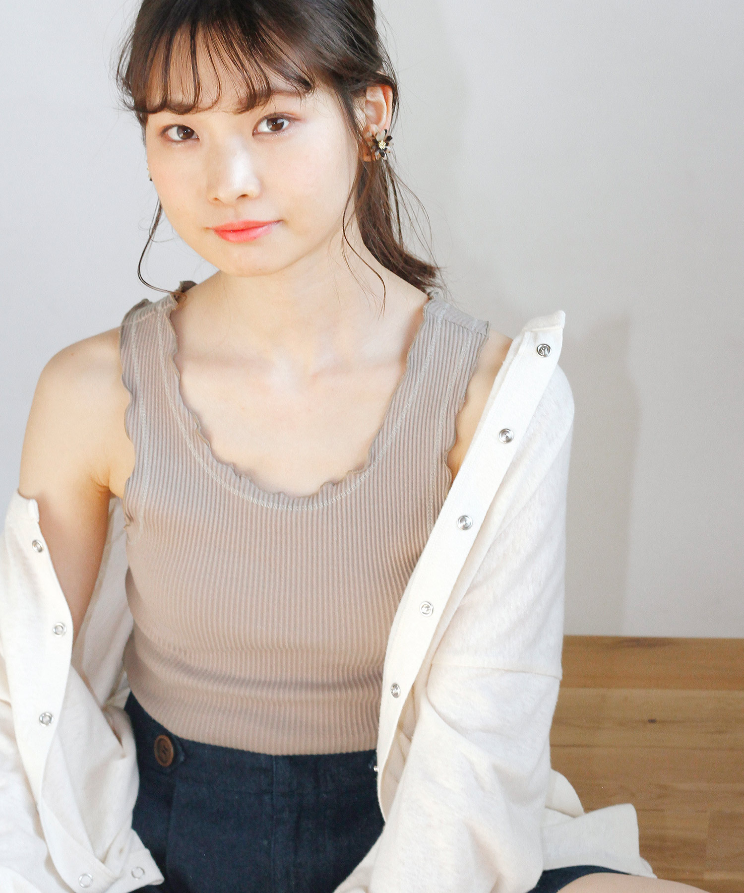 Crisp日本坑条打底秋季仙女背心