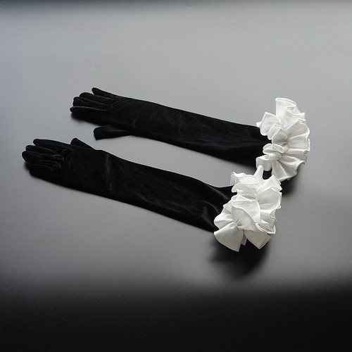 长手套高级撞色赫本风新娘手套