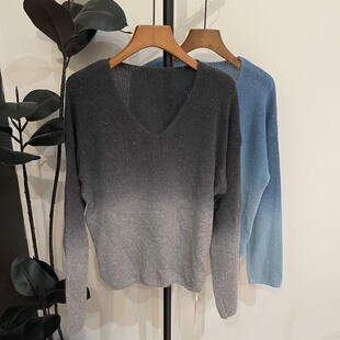 高品质韩系慵懒软糯毛衣女2025秋冬款宽松高级带细闪羊毛针织上衣