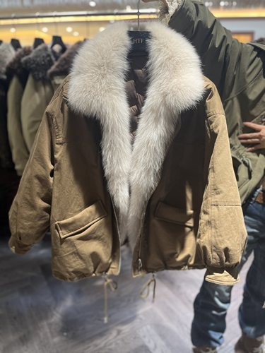 高品质韩系真毛羽绒服女2025冬新款宽松百搭保暖皮草领ins风外套