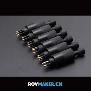 水密插头公堵头 水密接插件 水下连接器  水下插头 400米深度