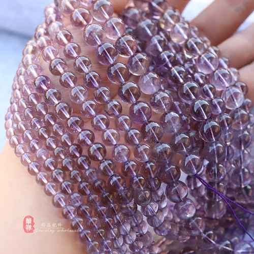 天然巴西玻利维亚紫水晶圆珠散珠