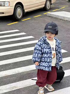 实体同步男童冬装潮牌羽绒服2025新款小童冬季加厚白鸭绒外套