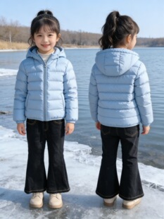 女童牛仔裤2026秋冬新款儿童洋气时髦修身显瘦加绒加厚保暖喇叭裤