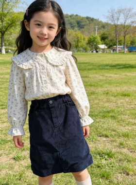 女中小童半身裙2026春秋新款儿童洋气灯芯绒短裙宝宝百搭裙子