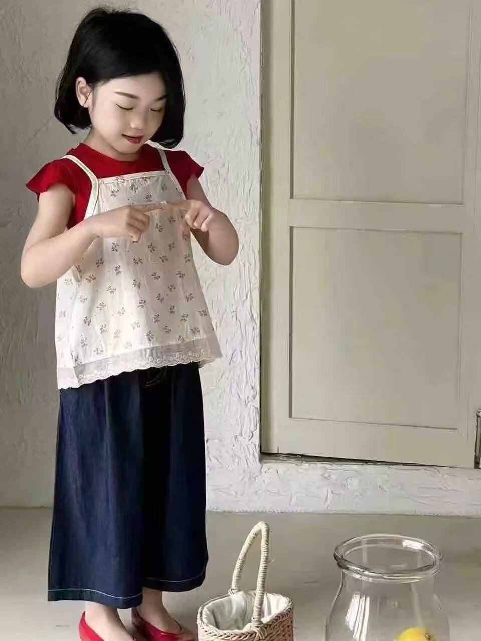 网红爆款2025女中童休闲三件套夏季新款洋气儿童装百搭潮秒发