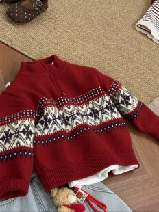 儿童毛衣2026新款秋冬装男女童针织衫小童保暖打底上衣可外穿